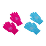 Maxbell 2 Pairs Girls Women Kids Ice Skating Gloves Magic Stretch Glove