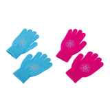 Maxbell 2 Pairs Girls Women Kids Ice Skating Gloves Magic Stretch Glove