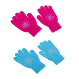 Maxbell 2 Pairs Girls Women Kids Ice Skating Gloves Magic Stretch Glove