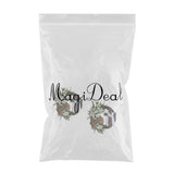 Maxbell 2x Round Easter Door Wreath with Cross with Burlap Home Front Door Decor