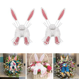 Maxbell 2Pcs Easter Decor Wreath Kit Bunny with Ears DIY Garland pink