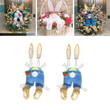 Maxbell 2Pcs Easter Decor Wreath Kit Bunny with Ears DIY Garland blue
