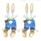 Maxbell 2Pcs Easter Decor Wreath Kit Bunny with Ears DIY Garland blue