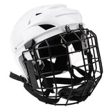 Maxbell 2xAdjustable Ice Hockey Helmet & Face Mask Combo for Men & Women White M