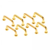 Maxbell 2x1:12 Mini Pulls Dollhouse Arch Shape for Gate Closet Small 8Pcs Gold