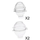 Maxbell 4pcs Plastic Egg Shape Candle Making Mold Mould for DIY Candle Making Crafts