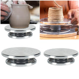 Maxbell 2pcs Sculpting Wheel Turntable Pottery Stand Turn for Model Building