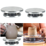 Maxbell 2pcs Sculpting Wheel Turntable Pottery Stand Turn for Model Building