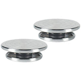 Maxbell 2pcs Sculpting Wheel Turntable Pottery Stand Turn for Model Building