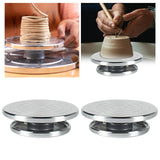 Maxbell 2pcs Sculpting Wheel Turntable Pottery Stand Turn for Model Building