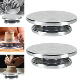 Maxbell 2pcs Sculpting Wheel Turntable Pottery Stand Turn for Model Building