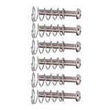 Maxbell 2x6 Pieces Electric Guitar Bass Bridge Tailpiece Saddles Screws+Springs Silver