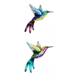 Maxbell 2pcs Hummingbird Wall Art Bird Wall Art Sculpture for Door Living Room