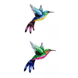Maxbell 2 Pieces Hummingbird Wall Art Bird Wall Art Sculpture for Door Living Room