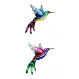 Maxbell 2x Hummingbird Wall Art Bird Wall Art Sculpture for Door Living Room