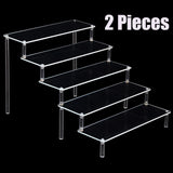 Maxbell 2xAcrylic Rack Perfume Makeup Organizer Risers Shelves Showcase 5 Ladder