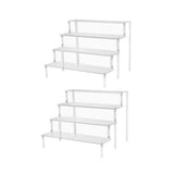 Maxbell 2xAcrylic Rack Perfume Makeup Organizer Risers Shelves Showcase 4 Ladder