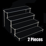 Maxbell 2xAcrylic Rack Perfume Makeup Organizer Risers Shelves Showcase 4 Ladder