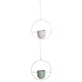 Maxbell 2 Pieces Metal Hanging Planter Pot Indoor Outdoor Flower Pot Plant Holder