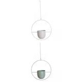 Maxbell 2 Pieces Metal Hanging Planter Pot Indoor Outdoor Flower Pot Plant Holder