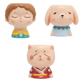 Maxbell 3x Resin Succulent Container Plant Pot Figurine Photo Props Decor