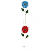 Maxbell 2x Garden Sunflower Wind Spinner Flower Sculpture for Backyard Decor