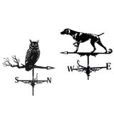 Maxbell 2pcs Weather Vane Black Hound for Practical Farm Home Outdoor Garden Crafts