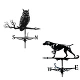 Maxbell 2pcs Weather Vane Black Hound for Practical Farm Home Outdoor Garden Crafts