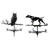 Maxbell 2pcs Weather Vane Black Hound for Practical Farm Home Outdoor Garden Crafts