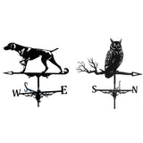 Maxbell 2pcs Weather Vane Black Hound for Practical Farm Home Outdoor Garden Crafts