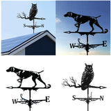 Maxbell 2pcs Weather Vane Black Hound for Practical Farm Home Outdoor Garden Crafts