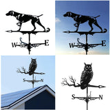 Maxbell 2pcs Weather Vane Black Hound for Practical Farm Home Outdoor Garden Crafts