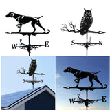Maxbell 2pcs Weather Vane Black Hound for Practical Farm Home Outdoor Garden Crafts