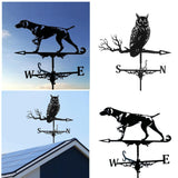 Maxbell 2pcs Weather Vane Black Hound for Practical Farm Home Outdoor Garden Crafts