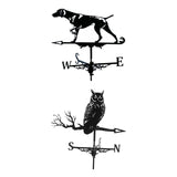 Maxbell 2pcs Weather Vane Black Hound for Practical Farm Home Outdoor Garden Crafts