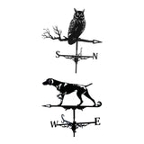 Maxbell 2pcs Weather Vane Black Hound for Practical Farm Home Outdoor Garden Crafts