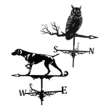 Maxbell 2pcs Weather Vane Black Hound for Practical Farm Home Outdoor Garden Crafts