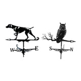 Maxbell 2pcs Weather Vane Black Hound for Practical Farm Home Outdoor Garden Crafts