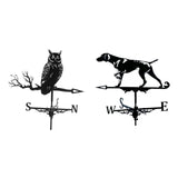 Maxbell 2pcs Weather Vane Black Hound for Practical Farm Home Outdoor Garden Crafts