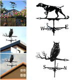 Maxbell 2pcs Weather Vane Black Hound for Practical Farm Home Outdoor Garden Crafts
