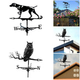 Maxbell 2pcs Weather Vane Black Hound for Practical Farm Home Outdoor Garden Crafts