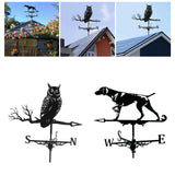 Maxbell 2pcs Weather Vane Black Hound for Practical Farm Home Outdoor Garden Crafts