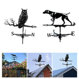 Maxbell 2pcs Weather Vane Black Hound for Practical Farm Home Outdoor Garden Crafts