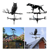 Maxbell 2pcs Weather Vane Black Hound for Practical Farm Home Outdoor Garden Crafts