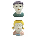 Maxbell 2 Pcs Cute Succulent Pots Ceramic Planter Small Succulent Pot with Drainage