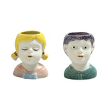 Maxbell 2 Pcs Cute Succulent Pots Ceramic Planter Small Succulent Pot with Drainage