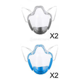 Maxbell 4 Pieces Clear Face Shield Mouth Cover Reusable Mouth