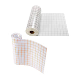 Maxbell Grey&Orange Grid Clear Transfer Paper Tape Roll for Vinyl Crafts Hobby