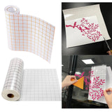 Maxbell Grey&Orange Grid Clear Transfer Paper Tape Roll for Vinyl Crafts Hobby