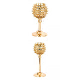 Maxbell 2 x Crystal Candleholder Votive Candlestick Centerpiece Birthday Party Gold